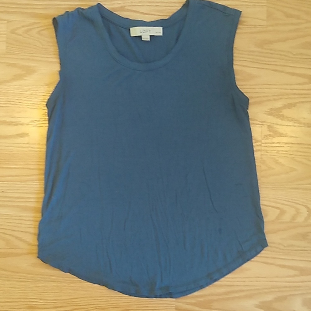 Blue sleeveless top